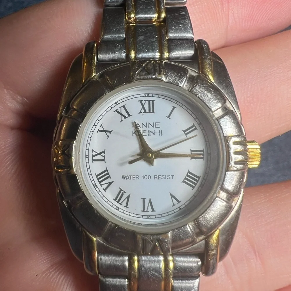 Vintage Anne Klein Silver and Gold Women's Watch